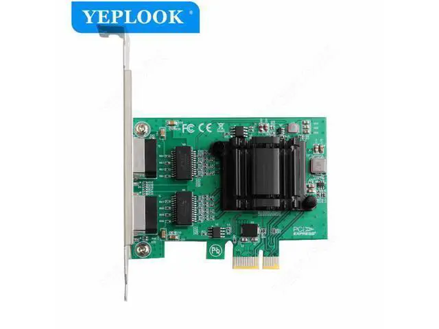 Alt view image 2 of 7 - PCIe 1x 2.5G 10/100/1000Mbps Gigabit Dual Port RJ45 Network Lan Card Ethernet Controller Intel 82571 Chipset for Desktop Server
