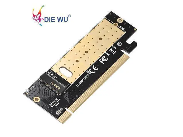 Alt view image 6 of 7 - PCIE X16 to M.2 M Key NVMe SSD Ethernet Adapter M-Key Interface Expansion Card High speed
