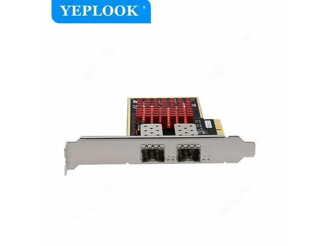 Alt view image 5 of 7 - PCIe 2.1 X4 to Dual Port SFP Interface 10/100/1000Mbps Gigabit Fiber Network Card NIC for Server Desktop Chipset Intel I350