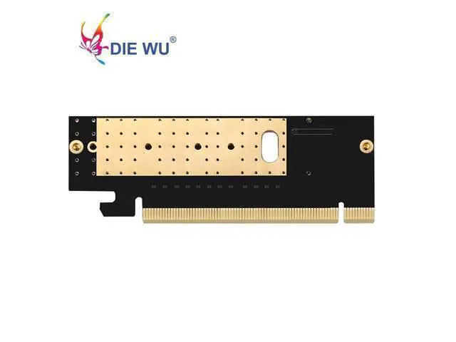Alt view image 5 of 7 - PCIE X16 to M.2 M Key NVMe SSD Ethernet Adapter M-Key Interface Expansion Card High speed