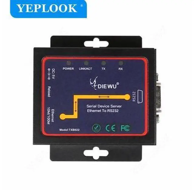 Alt view image 4 of 7 - Ethernet RJ45 to RS232 DB9 Serial Port Device Server Converter Industrial Ethernet LAN Adapter Support TCP/RTU/UDP Modes