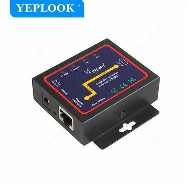 Alt view image 3 of 7 - Ethernet RJ45 to RS232 DB9 Serial Port Device Server Converter Industrial Ethernet LAN Adapter Support TCP/RTU/UDP Modes