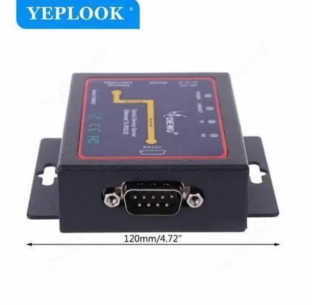 Alt view image 5 of 7 - Ethernet RJ45 to RS232 DB9 Serial Port Device Server Converter Industrial Ethernet LAN Adapter Support TCP/RTU/UDP Modes