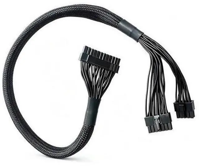 Alt view image 2 of 6 - Type 3 24Pin ATX, 14+10Pin to 24Pin Motherboard Main Power Cable for Corsair AX-i, HX-i, HX Gold, RM Gold Type 3 Modular Powers PSUs, 18AWG Sleeved Net 60CM / 23.62 inch / 1.97ft.