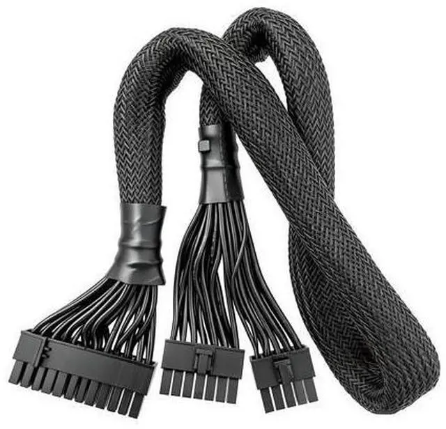Alt view image 3 of 6 - 14+10Pin to 24Pin (20+4) ATX Motherboard Main Power Supply Cable for Corsair Professional Series Gold AX1200 Modular Power, 18AWG Tinned Copper Wire, 60 CM/ 23.62in