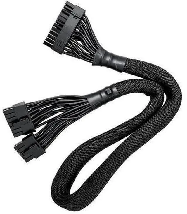 Alt view image 5 of 6 - 14+10Pin to 24Pin (20+4) ATX Motherboard Main Power Supply Cable for Corsair Professional Series Gold AX1200 Modular Power, 18AWG Tinned Copper Wire, 60 CM/ 23.62in