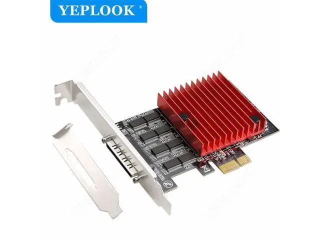 Alt view image 2 of 7 - PCIe 1X to 8 Serial Port DB9 RS232 Expansion Card Adapter Chip ASIX AX9900 for PC, Touch Screen, Scanner, Printer, Modem, Reader