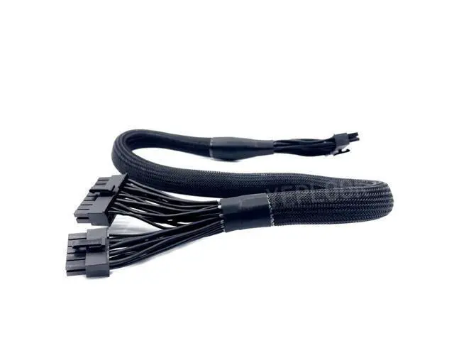 Alt view image 2 of 7 - 10pin+18Pin to 24Pin 20+4Pin Power Supply Cable Sleeved For Corsair RMx Series Modular PSU RM550x RM650x RM750x RM850x RM1000x