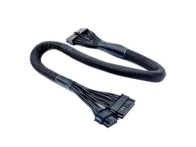 Alt view image 5 of 7 - 10pin+18Pin to 24Pin 20+4Pin Power Supply Cable Sleeved For Corsair RMx Series Modular PSU RM550x RM650x RM750x RM850x RM1000x
