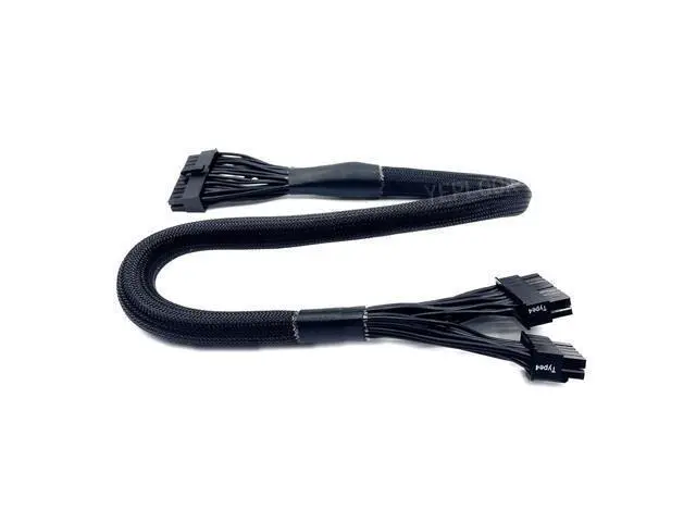 Alt view image 7 of 7 - 10pin+18Pin to 24Pin 20+4Pin Power Supply Cable Sleeved For Corsair RMx Series Modular PSU RM550x RM650x RM750x RM850x RM1000x