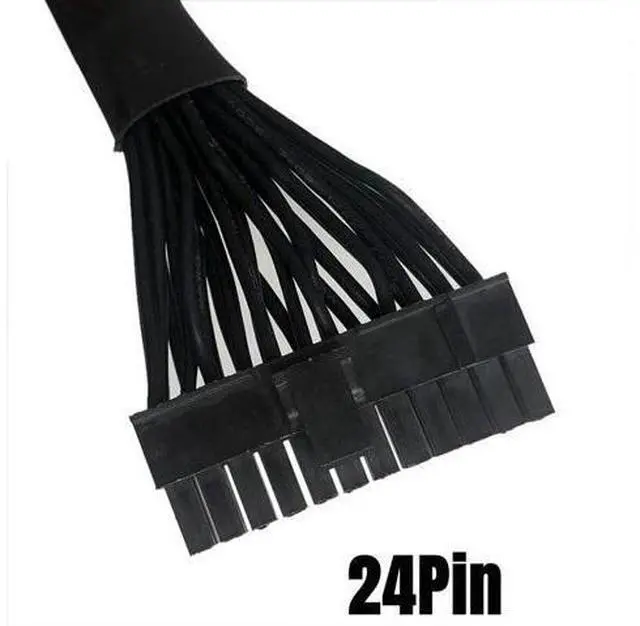 Alt view image 4 of 6 - 14+10Pin to 20+4Pin 24Pin ATX Main Motherboard Power Cable for CORSAIR HX750i, HX850i, HX1000i, HX1200i HXi Type 3 Modular Power Supply Unit PSU, 18AWG 60CM