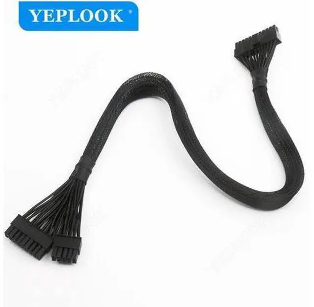 Alt view image 4 of 7 - 10Pin+18Pin to 24Pin 20+4P Main Power Supply Cable Sleeved For CoolerMaster V850 V1000 V1300 PLATINUM Full-Modular Power Supply