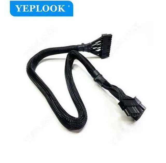 Alt view image 3 of 7 - 10Pin+18Pin to 24Pin 20+4P Main Power Supply Cable Sleeved For CoolerMaster V850 V1000 V1300 PLATINUM Full-Modular Power Supply