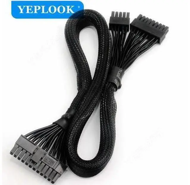Alt view image 2 of 7 - 10Pin+18Pin to 24Pin 20+4P Main Power Supply Cable Sleeved For CoolerMaster V850 V1000 V1300 PLATINUM Full-Modular Power Supply