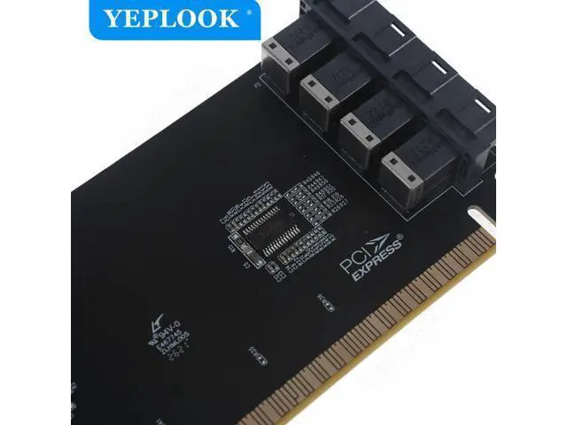 Alt view image 5 of 7 - PCIe 3.0 16X to 4 Ports U.2 SFF-8643 Adapter Card for NVMe 2.5 Inch NVMe SSD Converter Hard Disk for Desktop PC Driver Free