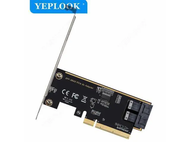 Alt view image 2 of 7 - PCIe 3.0 4X to 2 Ports U.2 SFF-8643 Adapter for NVMe 2.5'' SSD Converter Hard Disk Desktop PC Expansion Card Driver Free