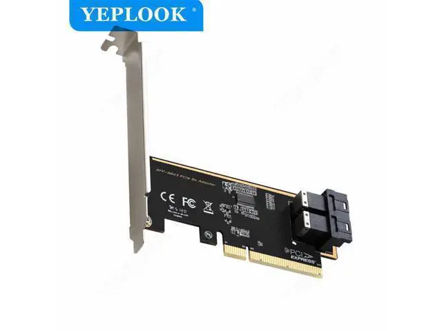 Alt view image 3 of 7 - PCIe 3.0 4X to 2 Ports U.2 SFF-8643 Adapter for NVMe 2.5'' SSD Converter Hard Disk Desktop PC Expansion Card Driver Free