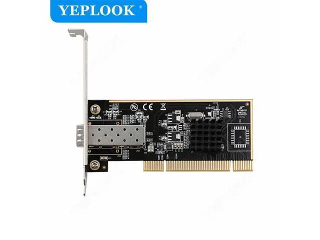 Alt view image 3 of 7 - PCI Gigabit Fiber Network Card 10/100/1000Mbps SFP Port Lan Card Chipset Intel RC82545 for Computer PC Desktop Server TXA087