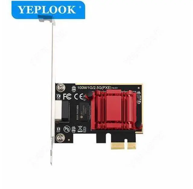 Alt view image 2 of 6 - Game PCIe Card 2500Mbps 2.5G Single RJ45 Gigabit Network Card 10/100/1000Mbps RTL8125 Chipset Network Adapter LAN Card