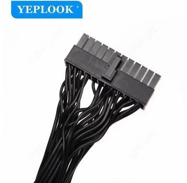 Alt view image 4 of 7 - 10Pin+18Pin to 24Pin 20+4Pin Power Supply Cable Flat For CoolerMaster MWE V2 Gold Fully Modular 550W 650W 750W 850W 1050W 1250W