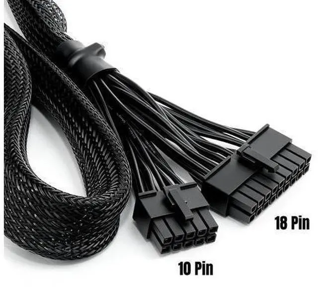 Alt view image 6 of 6 - Type 4 18+10Pin to 24Pin ATX Sleeved, Motherboard Main Power Cable for Corsair RM1000x, RM850x, RM750x, RM650x, RM550x Modular Powers PSUs, 18AWG Sleeved Net 60CM / 23.62 inch / 1.97ft.