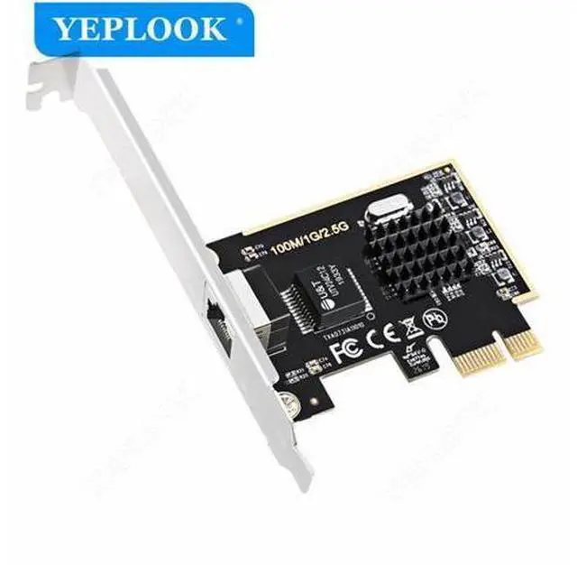 Alt view image 3 of 6 - Game PCIe Card 2500Mbps 2.5G Single RJ45 Gigabit Network Card 10/100/1000Mbps RTL8125 Chipset Network Adapter LAN Card