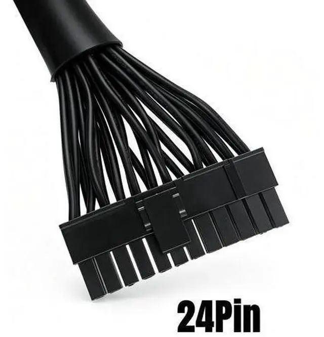 Alt view image 5 of 6 - 14+10Pin to 24Pin ATX for Corsair AX-i PSUs, Motherboard Main Power Cable for Corsair AX1500i, AX1200i, AX860i, AX760i Type 3 Modular Powers PSUs, 18AWG Sleeved Net 60CM / 23.62 inch / 1.97ft.