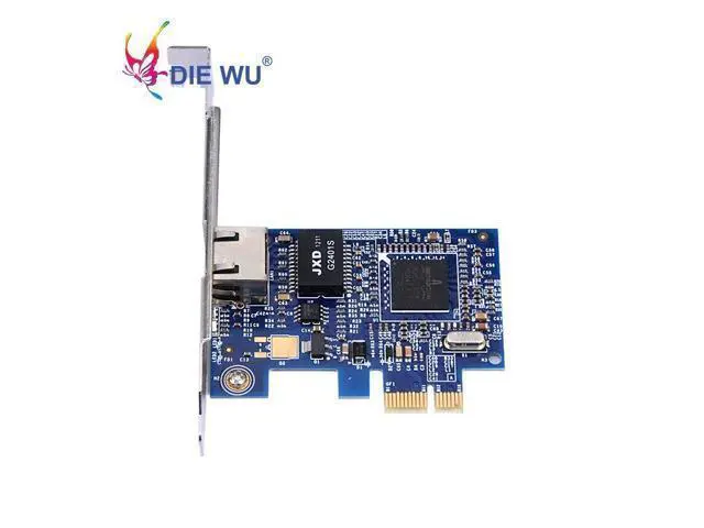 Alt view image 6 of 7 - PCI Express Gigabit Ethernet Network Card Adapters Slot RJ45 NIC with Boardcom BCM5751 10/100/1000M Blue PCB