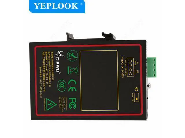 Alt view image 5 of 7 - 5 Ports RJ45 10/100Mbps Industrial Ethernet Switch Network Switch Signal Strengthen DIN Rail Type Support DC 5V-58V