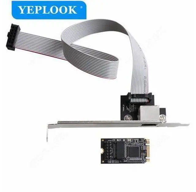 Alt view image 2 of 7 - M.2 to PCIe Gigabit Network Card 1xRJ45 10/100/1000Mbps Fast Ethernet Lan Card Intel 210AT Chipset for Desktop Computer TXA098