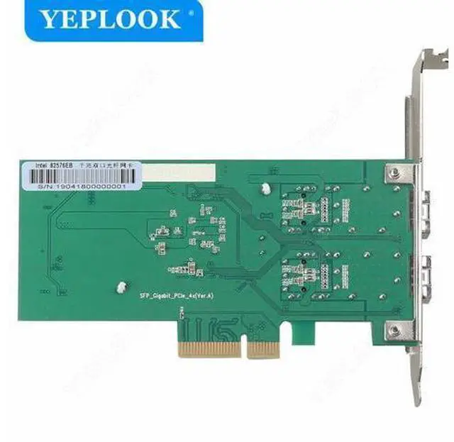 Alt view image 5 of 7 - 2 Port SFP Network Card PCIe 4X 1000Mbps 1G Fiber Optic Gigabit Ethernet Lan Adapter for Desktop Server Card Chipset Intel 82576
