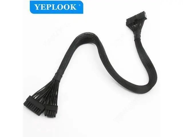 Alt view image 4 of 6 - 10Pin+18Pin to 24Pin 20+4Pin Main Power Supply Cable Sleeved For Cooler Master V550 V650 V750 V850 Gold V Series Fully Modular