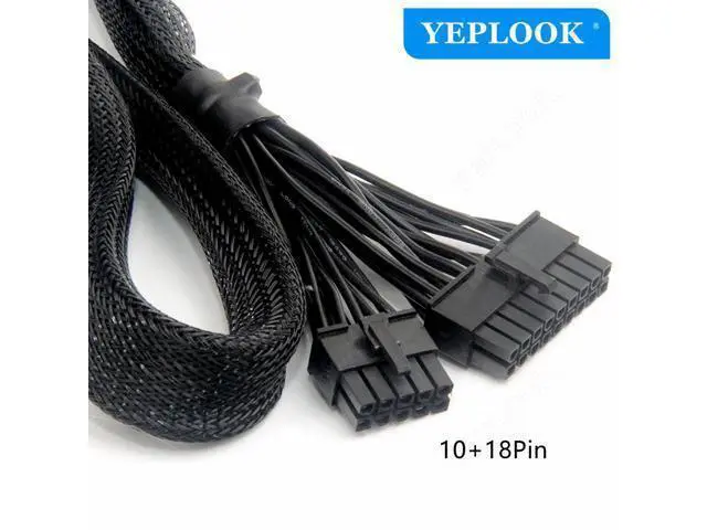Alt view image 6 of 6 - 10Pin+18Pin to 24Pin 20+4Pin Main Power Supply Cable Sleeved For Cooler Master V550 V650 V750 V850 Gold V Series Fully Modular