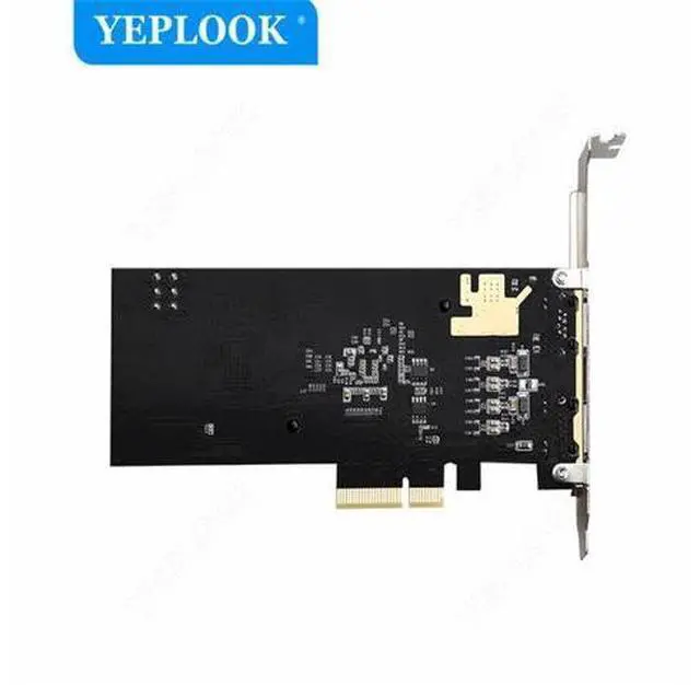 Alt view image 5 of 7 - PCI-E 4x to 2 Ports POE Camera Visual Capture Card 10/100/1000Mbps PCIe Gigabit Network Ethernet Converter Chipset Intel I350AM2