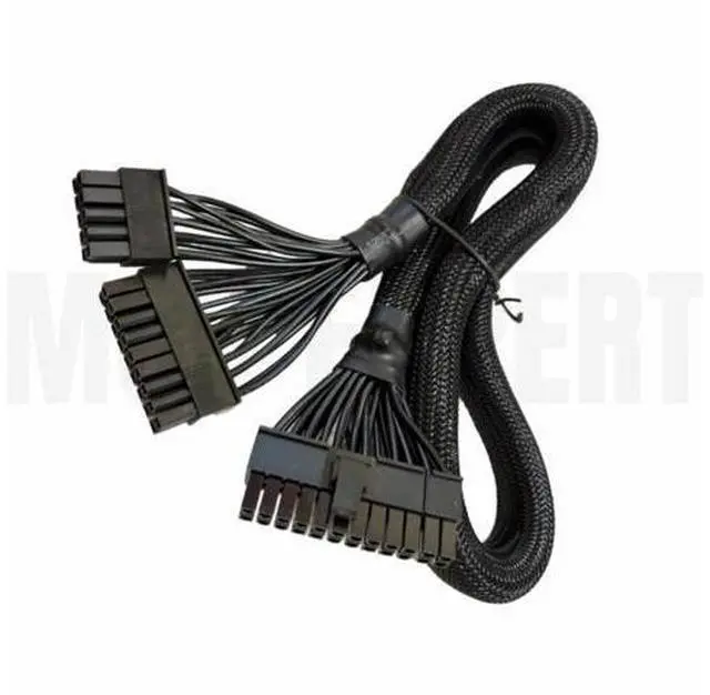 Alt view image 6 of 7 - 18+10Pin to 20+4Pin 24PinATX MB Main Power Cable for SEASONIC X-Series 650W 750W 850W 1050W 1250W Modular PSUs, Sleeved Net 18AWG 60CM