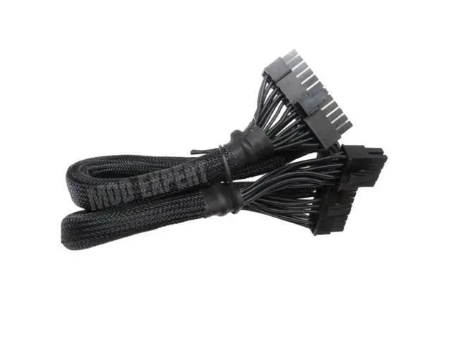 Alt view image 4 of 7 - 18+10Pin to 24Pin ATX 20+4Pin MB Main Motherboard Power Supply Cable for Seasonic PRIME Ultra Platinum PX-1000, PX-850, PX-750, PX-650, PX-550 Modular Power, Sleeved Net 60CM 18AWG