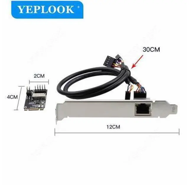 Alt view image 4 of 7 - M.2 to PCIe 1G Lan Card Gigabit Network Card 10/100/1000Mbps RJ45 Fast Ethernet Realtek RT8111H Chipset for Desktop PC TXA082