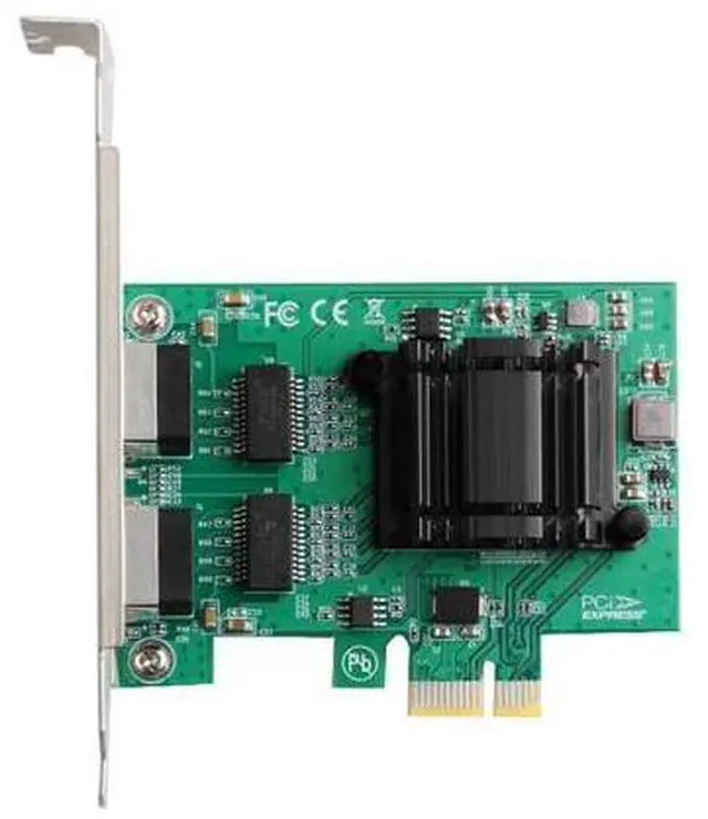 Alt view image 3 of 7 - PCIe x1 Dual RJ45 Gigabit Network Card 10/100/1000Mbps Ethernet Lan Wired Adapter ROS Chipset Intel 82571 for Desktop Server