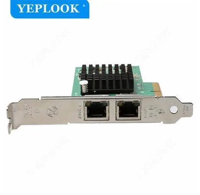 Alt view image 2 of 7 - PCIe 4x Dual Port RJ45 10/100/1000Mbps Gigabit Ethernet Lan Card Desktop Server Network Adapter NIC Chipset Intel I350