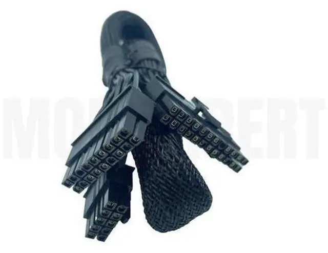 Alt view image 4 of 7 - 18+10Pin to 24Pin ATX 20+4Pin Motherboard MB Main Power Supply Cable for SEASONIC PRIME Platinum 1600W, 1300W, 1200W, 1000W, 850W PX Series Modular Power, 60CM 18AWG Sleeved Net