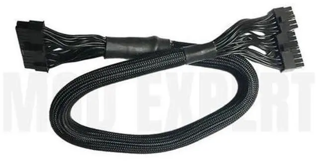 Alt view image 3 of 7 - 18+10Pin to 24Pin ATX 20+4Pin Motherboard MB Main Power Supply Cable for SEASONIC PRIME Platinum 1600W, 1300W, 1200W, 1000W, 850W PX Series Modular Power, 60CM 18AWG Sleeved Net
