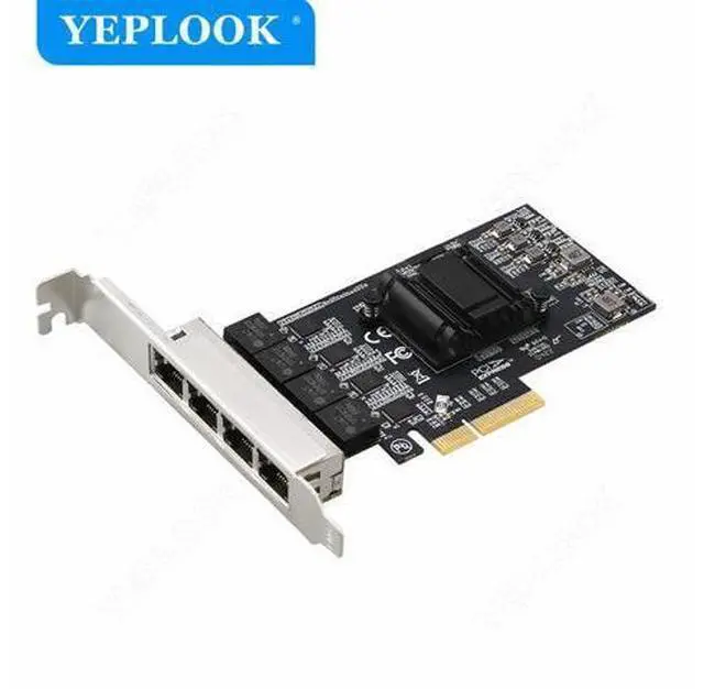 Main image of PCIe X4 4 Ports RJ45 10/100/1000Mbps/2.5G Network Card Gigabit Ethernet Card Chipset RTL8125BG For Server Desktop Computer