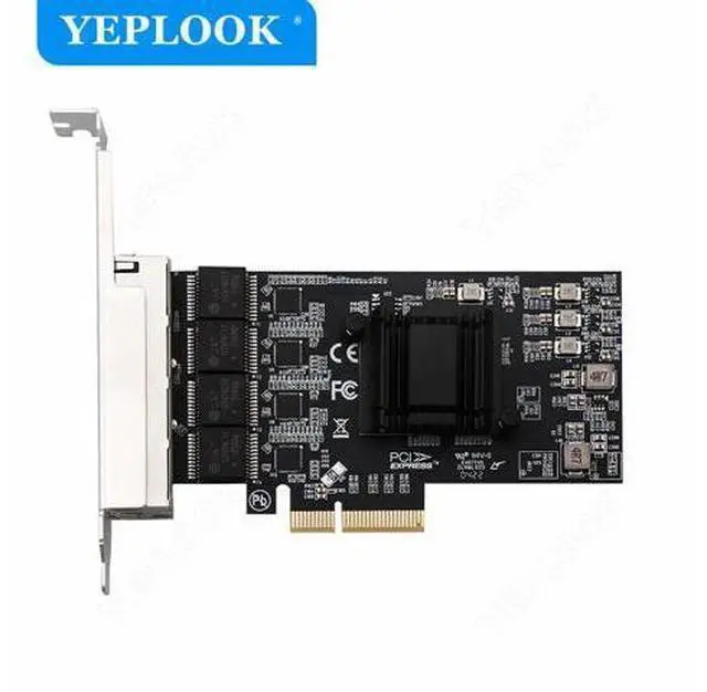 Alt view image 3 of 7 - PCIe X4 4 Ports RJ45 10/100/1000Mbps/2.5G Network Card Gigabit Ethernet Card Chipset RTL8125BG For Server Desktop Computer