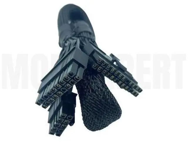Alt view image 6 of 7 - 24Pin ATX Main Power Supply Cable 18+10Pin to 20+4Pin for SEASONIC FOCUS PLUS Platinum PX Series Modular Power, Sleeved Net 60CM/23.62inch 18AWG