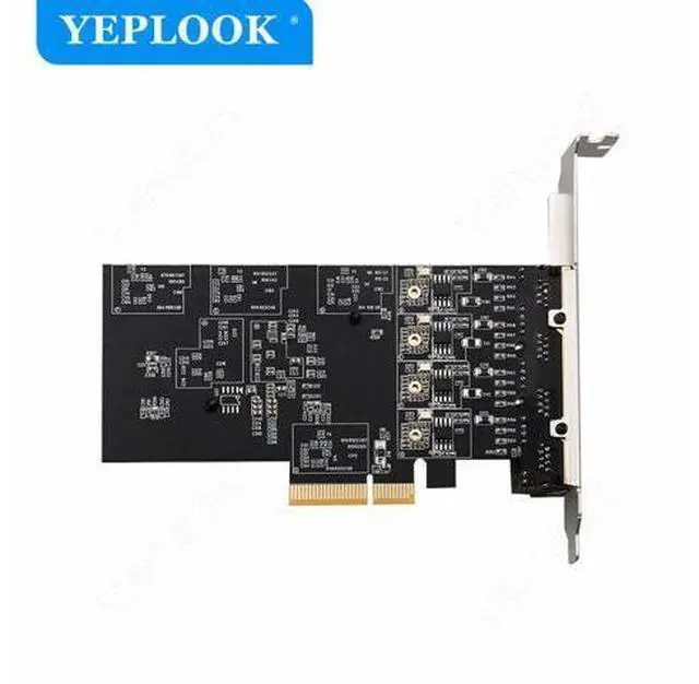 Alt view image 6 of 7 - PCIe X4 4 Ports RJ45 10/100/1000Mbps/2.5G Network Card Gigabit Ethernet Card Chipset RTL8125BG For Server Desktop Computer