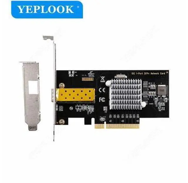 Alt view image 2 of 7 - PCIe 2.0 8X 10Gbps 10000Mbps 10 Gigabit Fiber Network Adapter Lan Card SFP+ Module Intel 82599 Chipset for Server Workstation
