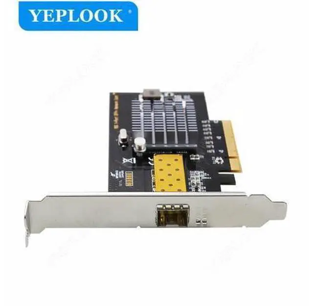 Alt view image 3 of 7 - PCIe 2.0 8X 10Gbps 10000Mbps 10 Gigabit Fiber Network Adapter Lan Card SFP+ Module Intel 82599 Chipset for Server Workstation