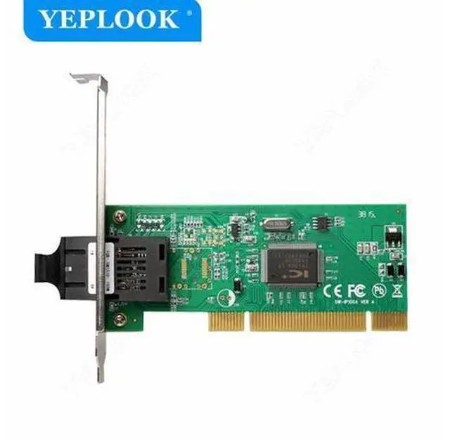 Alt view image 2 of 6 - PCI 10/100Mbps Fiber Lan Card Single Port RJ45 Chipset ICplus100A Ethernet Controller WOL Support PXE for Computer Desktop