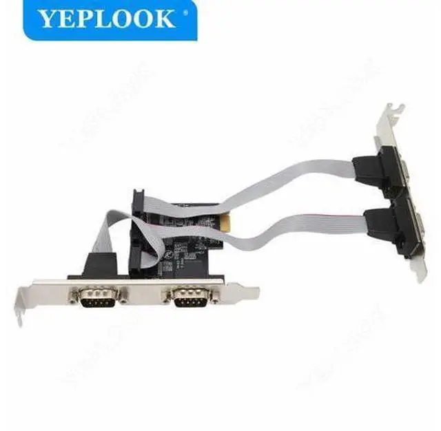 Alt view image 2 of 7 - PCIe to 4 Ports DB9 RS232 COM Serial Port I/O PCI-E X1 Riser Card Expansion Adapter Chipset ASIX/AX9900 for Desktop PC Computer