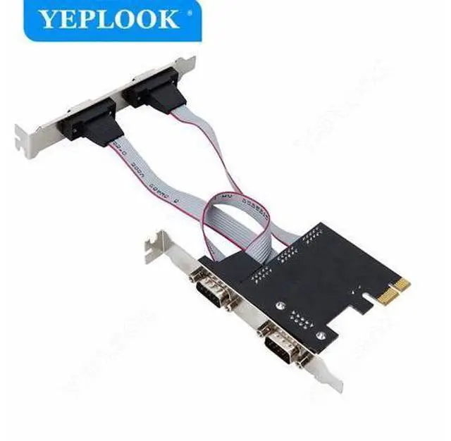 Alt view image 6 of 7 - PCIe to 4 Ports DB9 RS232 COM Serial Port I/O PCI-E X1 Riser Card Expansion Adapter Chipset ASIX/AX9900 for Desktop PC Computer
